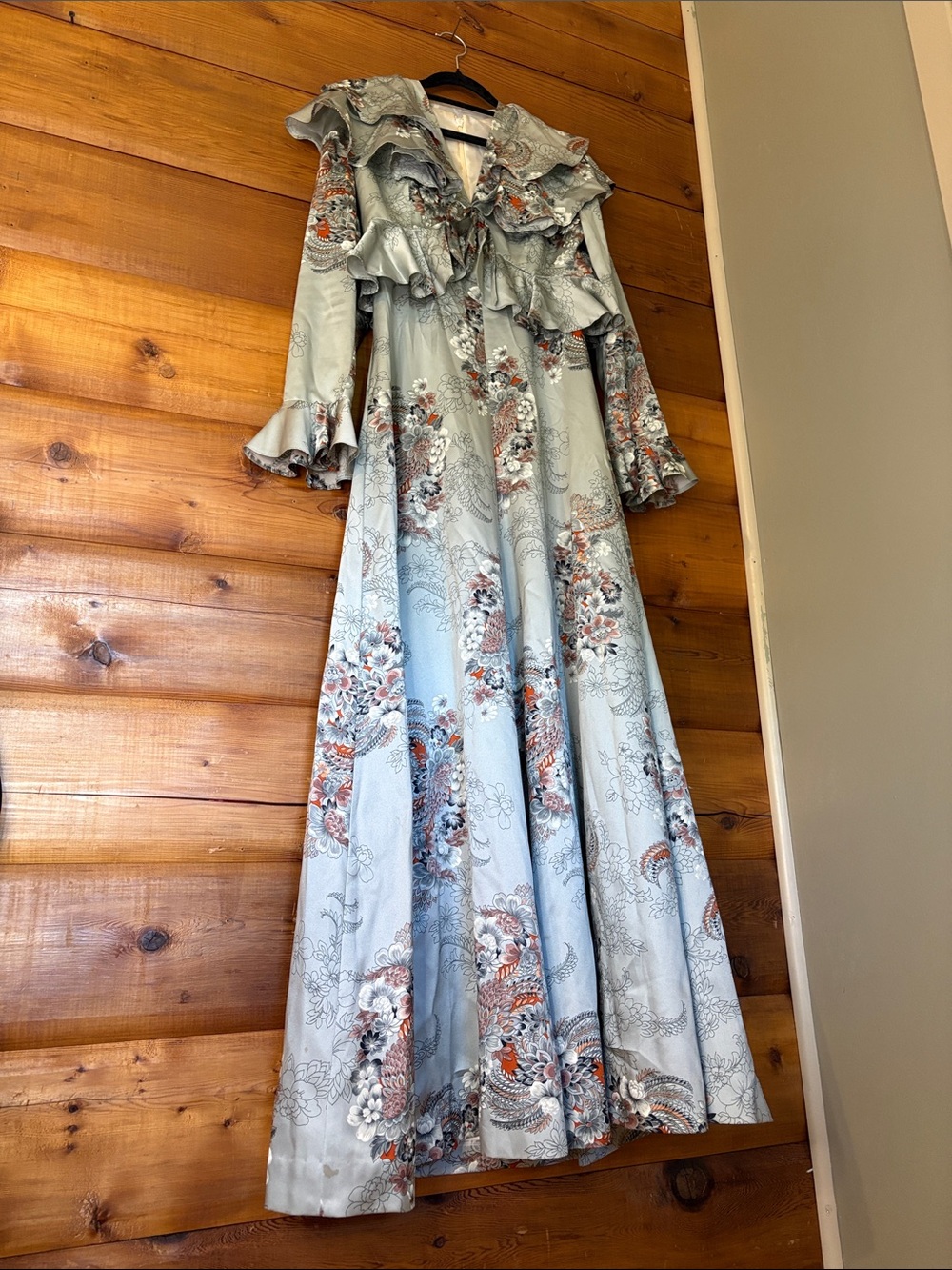 1960’s/70’s Handmade Brocade Floral Paisley Maxi Dress & Top Overall